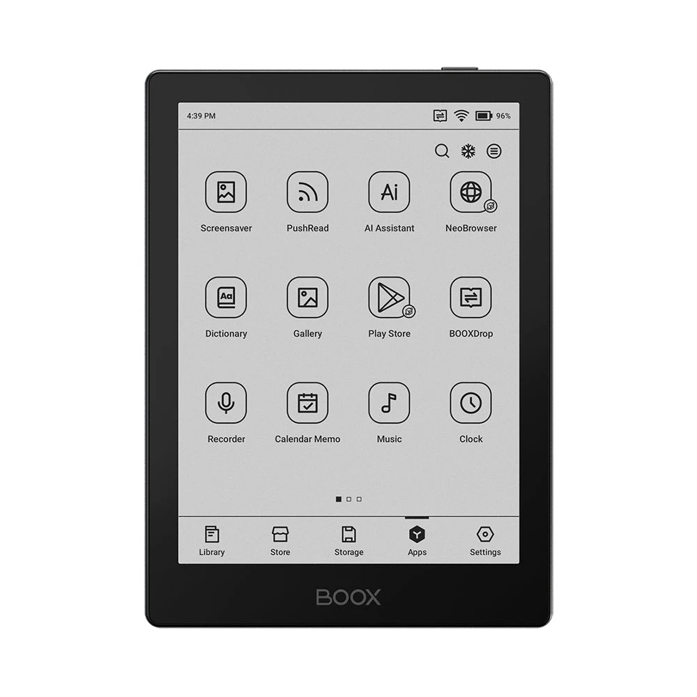 Tableta E-Ink Boox GO 6, 6 inch, Octa-Core, 2GB RAM, 32 GB, Android 12, Negru
